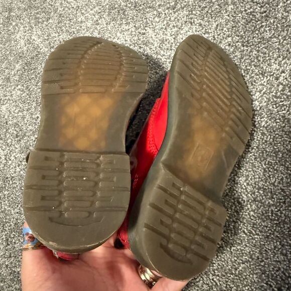 Dr. Martens Patent Leather Red Lace-Up Boots Sz 12 - Picture 5 of 6